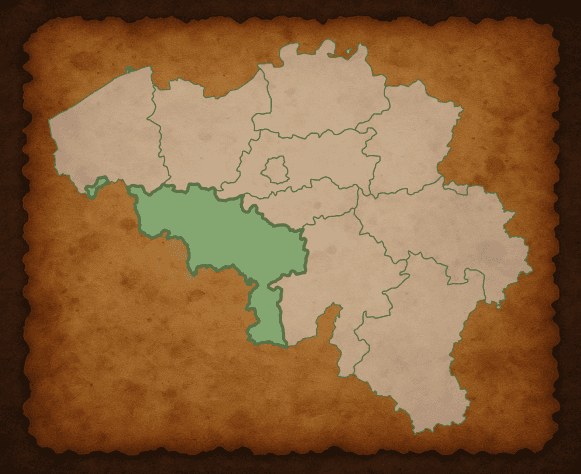 Kaart van Henegouwen