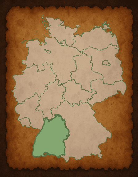 Kaart van Baden-Württemberg
