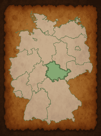 Kaart van Thüringen