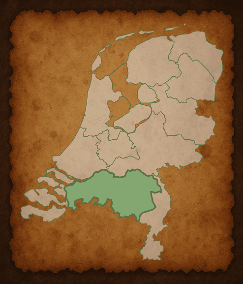 Kaart van Noord-Brabant