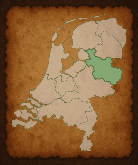 Kaart van Overijssel