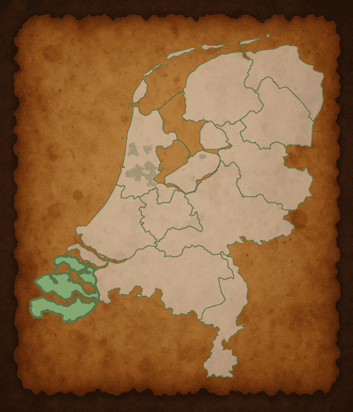 Kaart van Zeeland